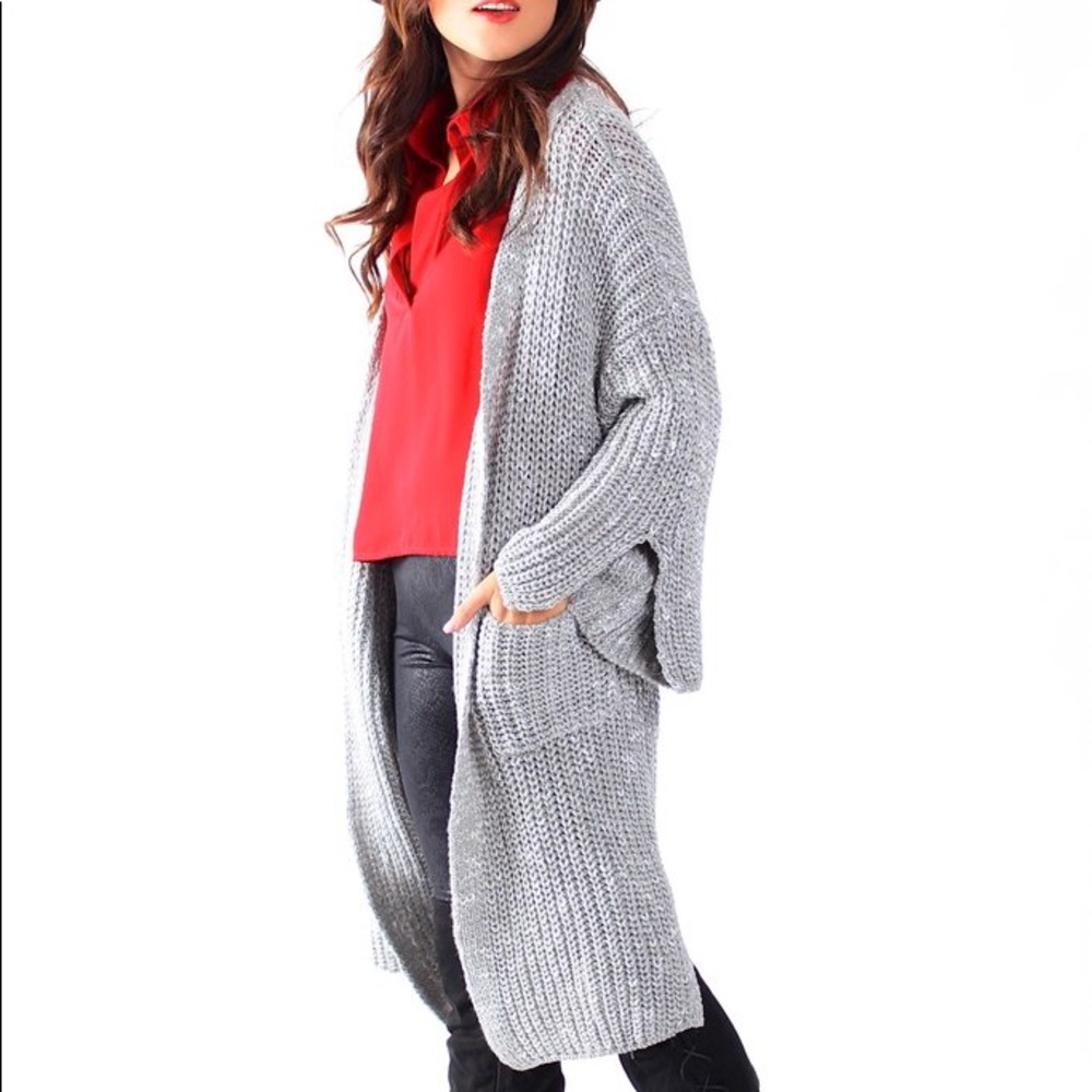 Grey Cardigan W/Pockets